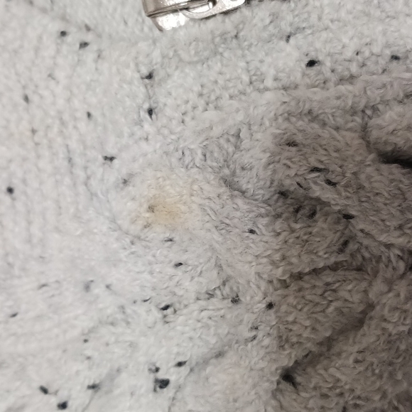 Croft & Barrow XXL Sweater Light Gray With Black Specks.pockets Zippered. - Picture 6 of 6
